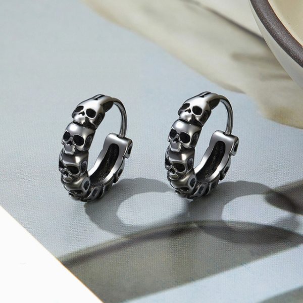 Dark Skull Earrings For Men And Women